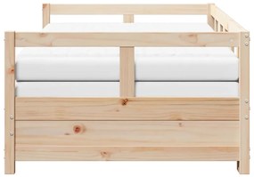 tömör fenyőfa kihúzható kanapéágy matracokkal 90 x 200 cm