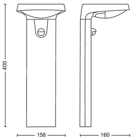 Philips TYLA LED kültéri lámpa szenzorral 9W 230V 2700K IP44