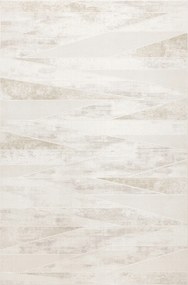 Nappali Szőnyeg Vonalak Háromszögek Illusion Szürke Krém Bézs Halszálka 200x290 cm