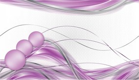 Fotótapéta Lila absztrakt gömbök hullámok modern design 200x140 +ragasztó