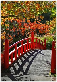 Poszterek 70x100 Vörös japán híd