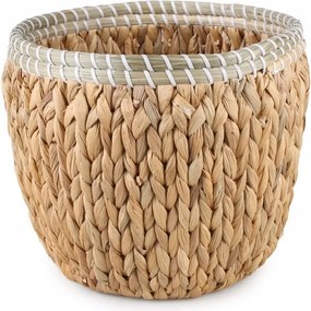 Boho Kerek Vízi Jácint Kosár 26x26x22 cm