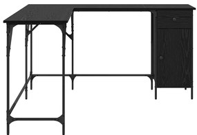 vidaXL Asztal Fekete tölgy 141 x 141 x 75 cm Faanyag