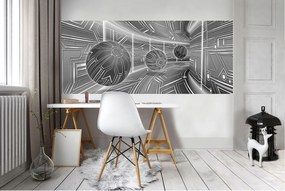 Fotótapéta Gömbfolyosó minimalizmus loft techno illúzió 250x104 +ragasztó