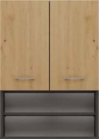 Pola mini DK felső fürdőszoba szekrény, antracit-tölgy