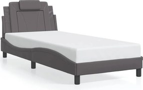 vidaXL szürke műbőr ágykeret Viana matrac nélkül 80 x 200 cm