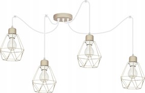 Mennyezeti függőlámpa csillár Pók Diamond Bézs mennyezeti lámpa nappaliba