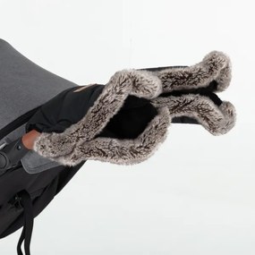 PETITE&amp;MARS - KÉSZLET Baba bundazsák 4 az 1-ben COMFY + babakocsi kézvédők Forever Black