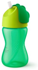 Bájos itató pohár hajlékony szívószállal Avent 300 ml zöld
