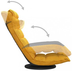 mustársárga szövet forgó matracszék