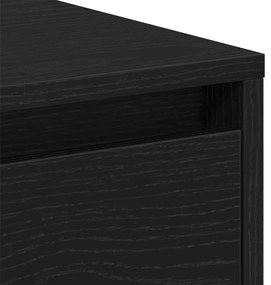 Éjjeli asztal 2 db Fekete tölgy 45x34x44,5 cm Műanyag
