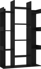 vidaXL fekete szerelt fa könyvszekrény 86 x 25,5 x 140 cm