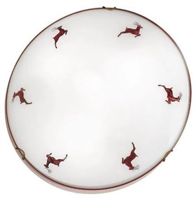 Kolarz 731.12.4.103-Mennyezeti lámpa NONNA 2xE27/60W/230V pr.40cm szarvas piros