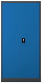 Fém iratszekrény JAN, 900 x 1850 x 400 mm, antracit-kék