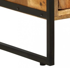 4 szintes tömör újrahasznosított fa könyvespolc 80x30x180 cm
