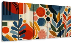 5 részes kép modern absztrakt formák