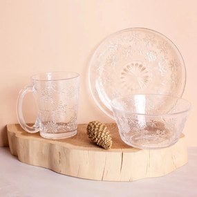 Altom Üveg tál Snowflakes 13 cm, 400 ml