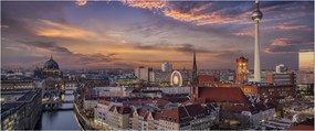Kép - Naplemente Berlin felett (120x50 cm)