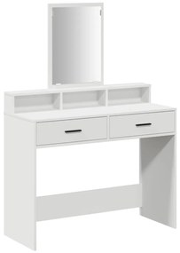 Sminkasztal Fiókokkal Fehér 100x41x140 cm