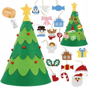 Karácsonyfa Filc Játék Gyerekeknek Diy Dekoráció 75cm Dekoráció Led 29in1