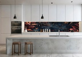 Wallplex konyhahátfal Bronz Levelek (Méret: 60x300)