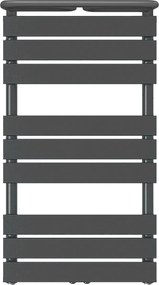 Fürdőszobai radiátor dekoratív létra 900x500 antracit fűtőpolccal