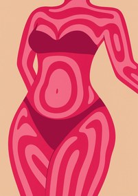 Poszter Body Art nĆi sziluett 50x70 cm