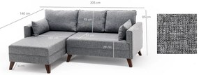 Bella Corner Bal 2 Grey kinyitható sarokkanapé