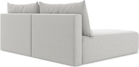 Világosszürke bársony kinyitható-tárolóhelyes sarokkanapé (bal oldali-heverő résszel) Kalena – Makamii