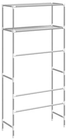 2 szintes szürke vas mosógép feletti tárolóállvány 69x28x143 cm