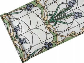 Dekorációs Tapéta zöld Virágos Ólomüveg vinil Flizelin