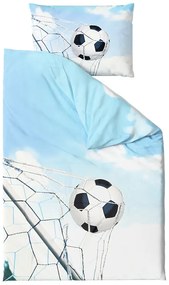 3D pamut ágynemű FOOTBALL ZONE, kék Ágyneműhuzat mérete: 70 x 90 cm | 140 x 200 cm