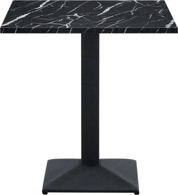Bisztró asztal, fekete márvány/fekete, 70x70 cm, RINALDO TYP 1