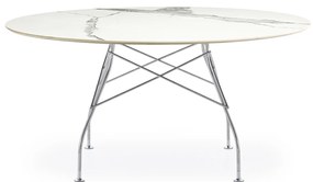GLOSSY XXL étkezőasztal, többféle változatban - Kartell szín: Fehér / króm