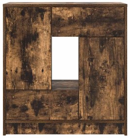füstölt tölgy komód fiókokkal és ajtókkal 70,5x34x74,5 cm