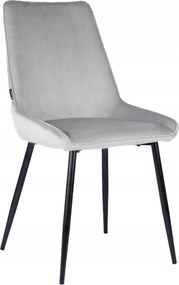 Szürke velúr kárpitozott szék nappaliba, étkezőbe és konyhába Lars