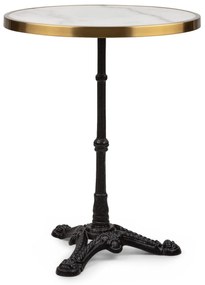 Patras Lux, bisztró asztal háromlábú talapzattal, márvány asztal, Ø: 57,5 cm, magasság: 72 cm