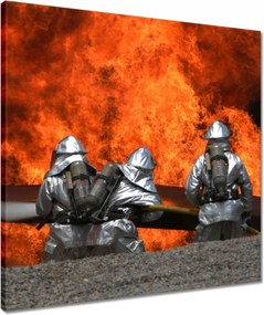 Vászonkép 50x50 Tűzoltók akcióban