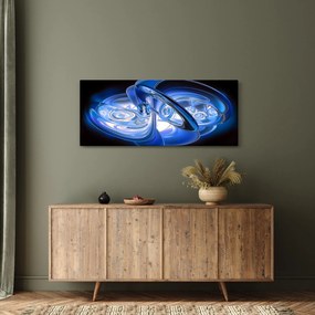 Kék absztrakt kép (120x50 cm)