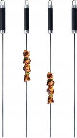 Gombostűk Nyársak Grillezéshez Acél Szett 4 Db 47 CM