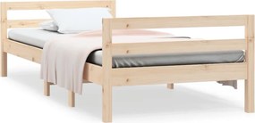 vidaXL tömör fenyőfa ágykeret matrac nélkül 90 x 190 cm