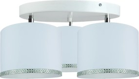 Divatos mennyezeti függőlámpa, csillár modern lámpabúra+DEKOR 20cm fehér