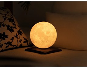 Sötétbarna diófa LED asztali lámpa (magasság 19,5 cm) Smart LunaSpin – Gingko
