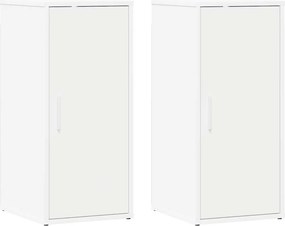 vidaXL 2 db fehér forgácslap cipősszekrény 32 x 35 x 70 cm