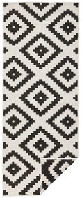 Malta fekete-krémszínű kültéri futószőnyeg, 80 x 250 cm - NORTHRUGS