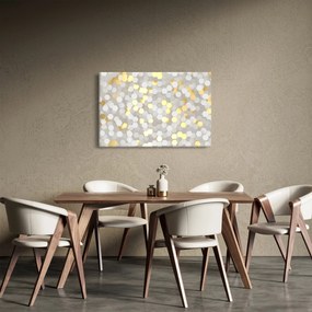 Kép - Arany és fehér hatszögek (90x60 cm)