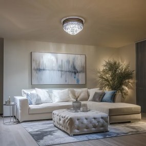 Brilagi - LED kristályos mennyezeti lámpa VELURE 5xE14/40W/230V fekete