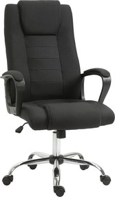 Vinsetto Ergonomikus Irodai Szék Forgatható Üléssel és Hintázási Funkcióval,Fekete, Állítható Magasság 62 x 76 x 110-119 cm | Aosom