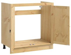 Cabinet tárolóval ajtóval Méz 80 x 46 x 81,5 cm Tömör fenyőfa