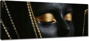 Vászonkép 100x40 Arannyal bevont fej